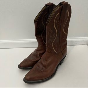 Women's Justin L4937 Coffee Saltillo Western Cowboy Brown Leather Boots Sz 7.5 C
